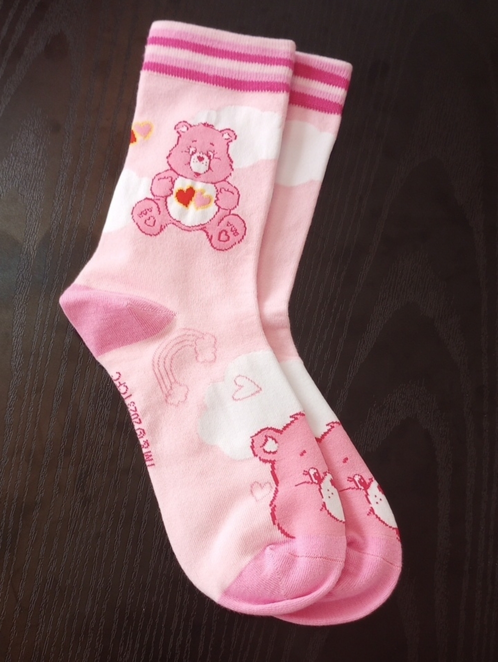 Care Bears Pink Wonderheart Bear Crew Mid-calf Socks